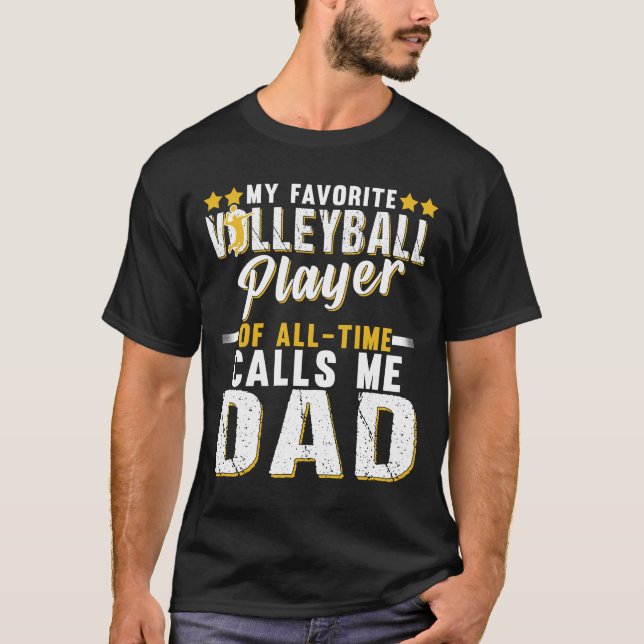 T-shirt Mon Joueur préféré de volley-ball m'appelle papa C (Devant)