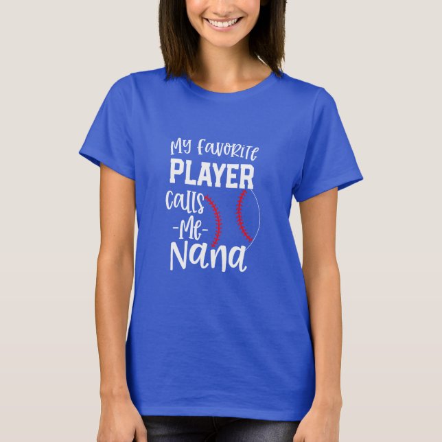 T-shirt Mon joueur préféré m'appelle cadeau de baseball Na (Devant)