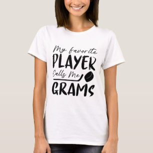 T-shirt Mon joueur préféré m'appelle Grams Joueur de hocke