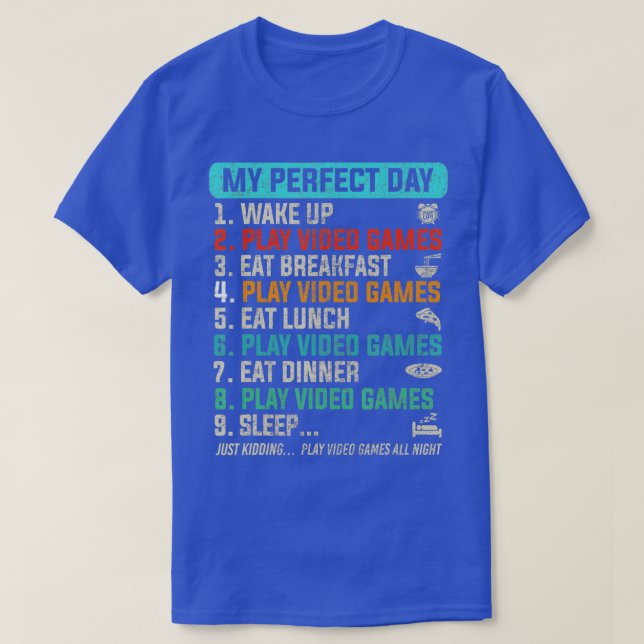 T-shirt Mon Jour Parfait Jeux Vidéo Jeux Drôle Jeu Garçons (Design devant)