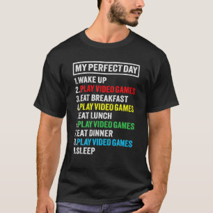 T-shirt Mon Jour Parfait Jeux Vidéo Joueur Drôle Garçons C