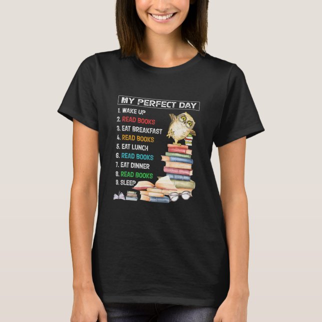 T-shirt Mon Jour Parfait Lire Livres Lire Livres Livres Dr (Devant)