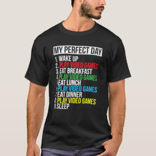 T-shirt Mon Jour Parfait Tee Jeux Vidéo Cadeau Drôle Coo