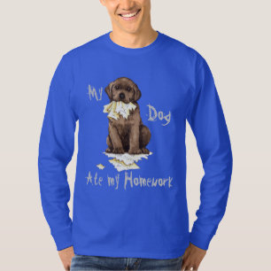 T-shirt Mon laboratoire de chocolat m'a donné les devoirs