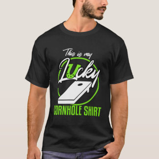 T-shirt Mon Lucky Chemise Cornhole Funny Bean Bag Jeu G