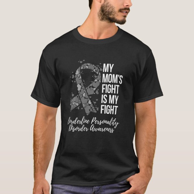 T-shirt Mon maman combat la frontière Trouble de la person (Devant)