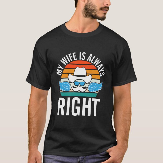 T-shirt Mon Mari A Droit Monsieur Humour Dit Mèmes (Devant)