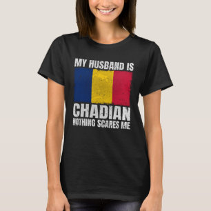 T-shirt Mon mari est le drapeau tchadien de la femme Tchad