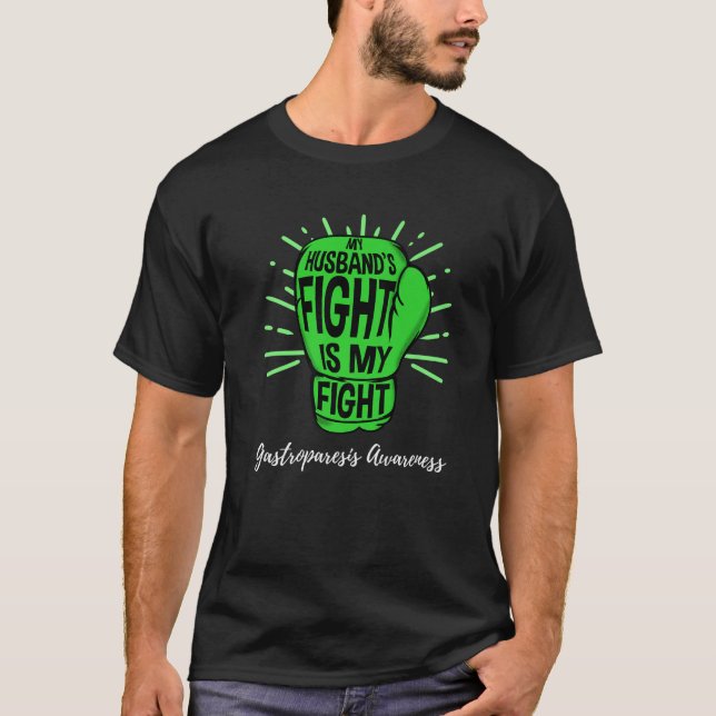 T-shirt Mon Maris combat est mon adversaire Gastroparesis (Devant)