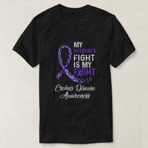 T-shirt Mon Maris Combat Est Mon Combat Crohns Maladie Con