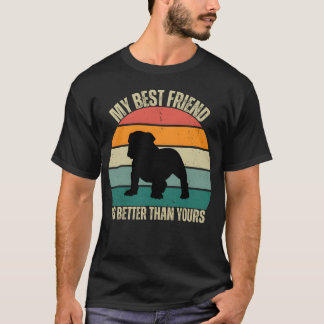 T-shirt Mon meilleur ami Bulldog Bulldog Vêtements cadeau