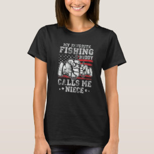 T-shirt Mon meilleur ami de pêche appelle-moi nièce drapea