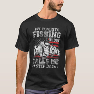 T-shirt Mon meilleur ami de pêche m'appelle beau-papa Drap