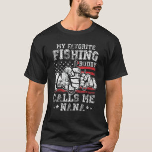 T-shirt Mon meilleur compagnon de pêche appelle-moi Nana d