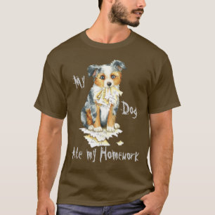 T-shirt Mon mini berger américain a mangé mon travail