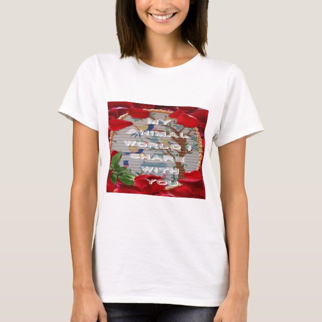 T-shirt Mon monde animal valentine.png (Devant)
