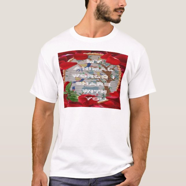 T-shirt Mon monde animal valentine.png (Devant)