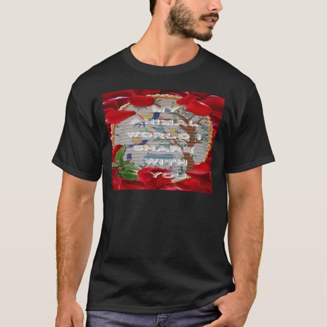 T-shirt Mon monde animal valentine.png (Devant)