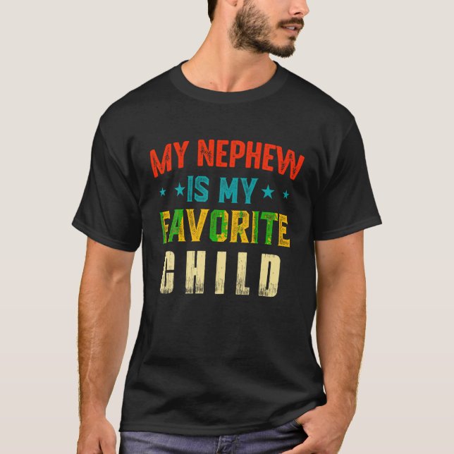 T-shirt Mon neveu est ma fille préférée Funny Nephew Tante (Devant)