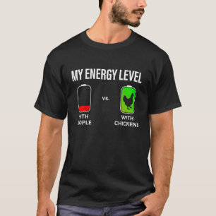 T-shirt Mon niveau d'énergie drôle amateur de poulet de ja