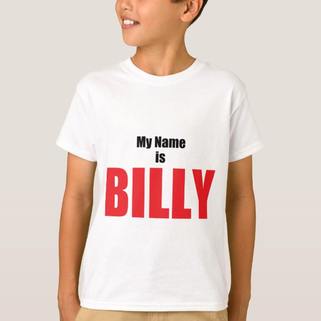 T-shirt Mon nom est Billy (Devant)