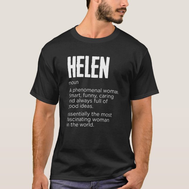 T-shirt Mon nom est Helen Funny Nom balise (Devant)