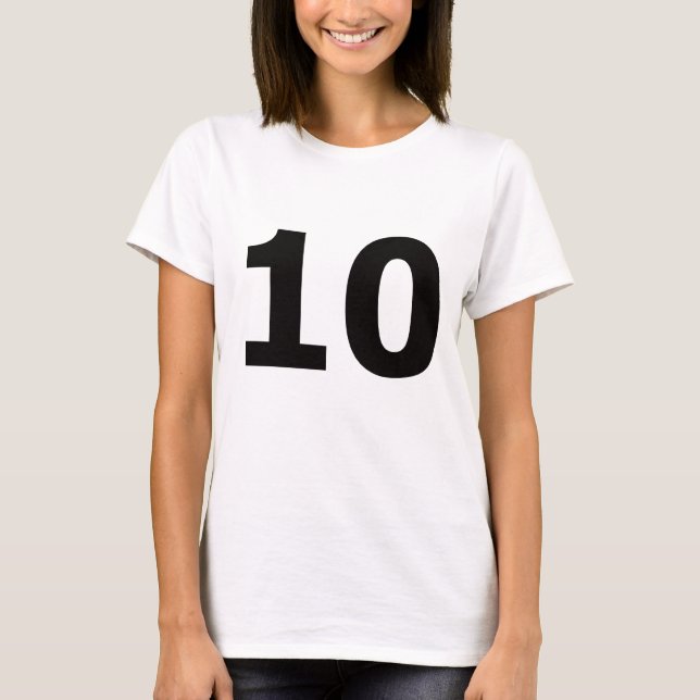 T-shirt Mon nombre est 10 ! (Devant)