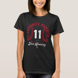 T-shirt Mon numéro favori est 11 Jose Ramirez Cleveland ML