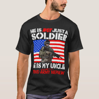 T-shirt Mon Oncle Est Un Héros Soldat Fière Milice Nephew 