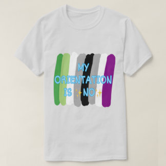 T-shirt "Mon Orientation Est Non" Chemise Aromantique Ace