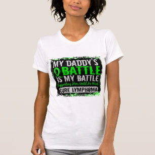 T-shirt Mon papa du lymphome trop 2 de bataille
