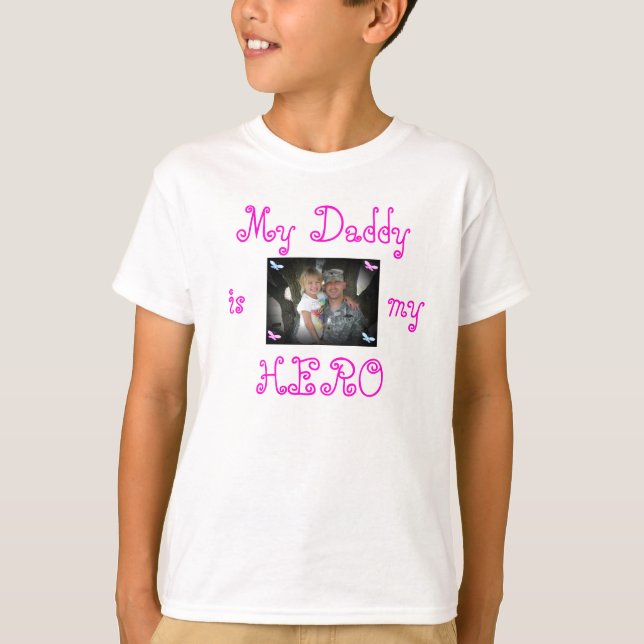T-SHIRT MON PAPA EST MON HÉROS 3 (Devant)