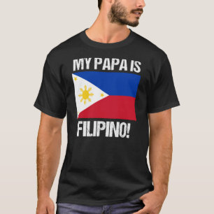 T-shirt Mon Papa Est Philippin Pays Drapeau Philippines