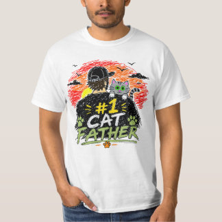 T-shirt Mon papa est si beau et il porte un chat