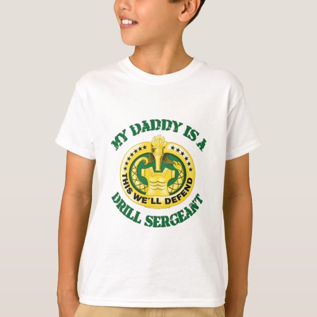 T-shirt mon papa est un sergent instructeur (Devant)