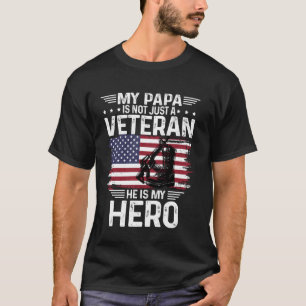 T-shirt Mon Papa Est Vétérinaire Il Est Mon Héros Chemise 