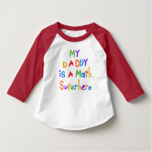Mon papa Math Superhero Toddler Raglan Tee