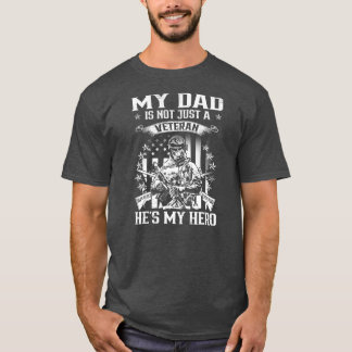 T-shirt Mon papa Vétérinaire Mon Héros Vétérinaire Soutien