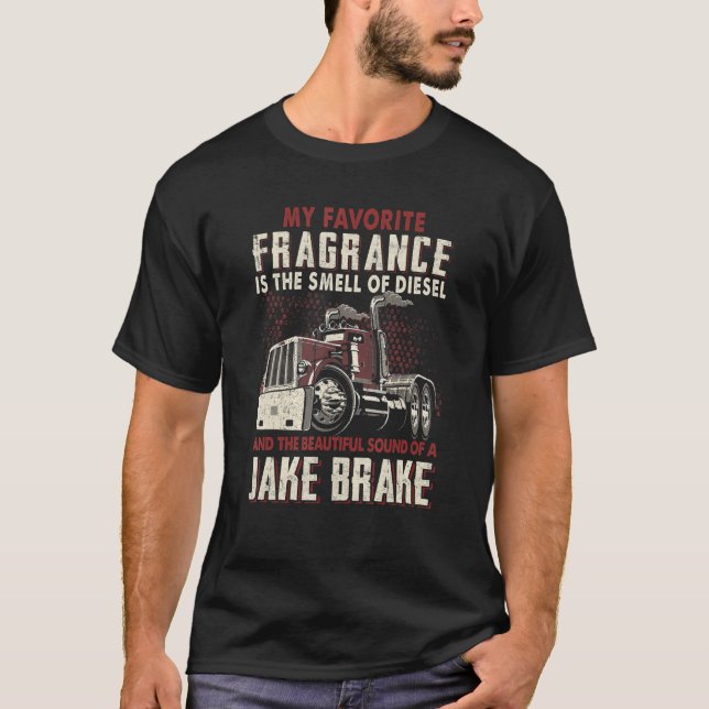 T-shirt Mon Parfum Préféré Est Une Odeur De Camion Diesel (Devant)