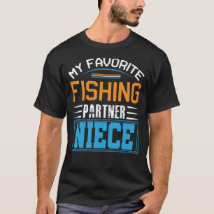 T-shirt Mon partenaire de pêche préféré Fête des pères NIE