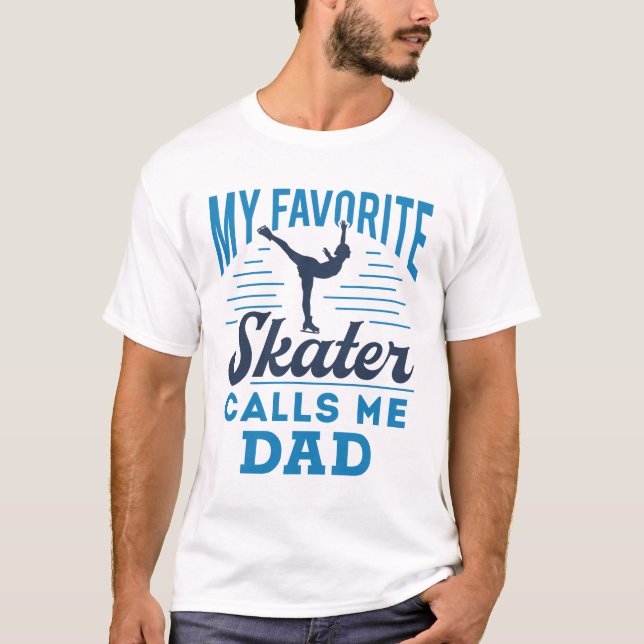 T-shirt Mon Patinage favori M'Appelle Papa Patinage artist (Devant)