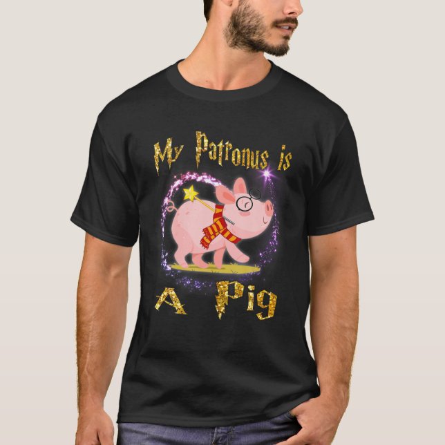 T-shirt Mon Patronus Est Un Cadeau Magique De Cochon (Devant)