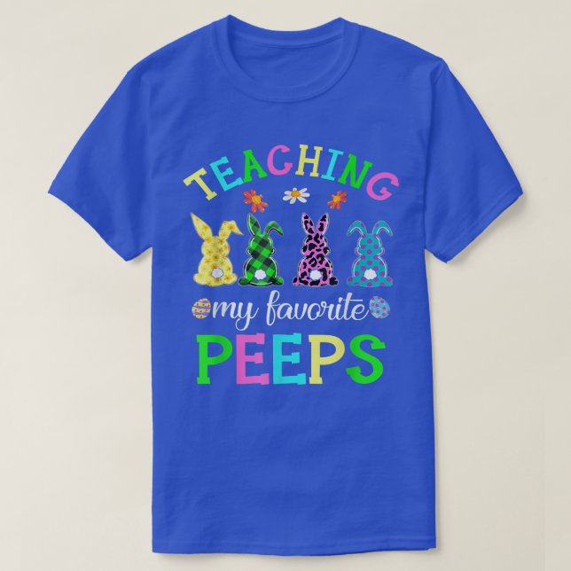 T-shirt Mon Peep préféré m'appelle enseignant Joyeux jour  (Design devant)