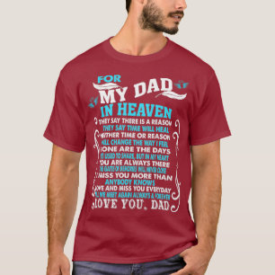 T-shirt Mon père dans le paradis Poème pour fille Fils P