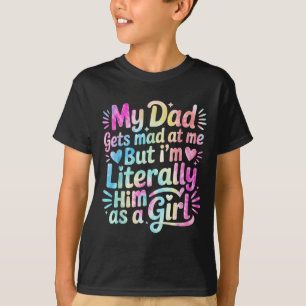 T-shirt Mon Père Est Fâché Contre Moi, Mais Je Suis Littér