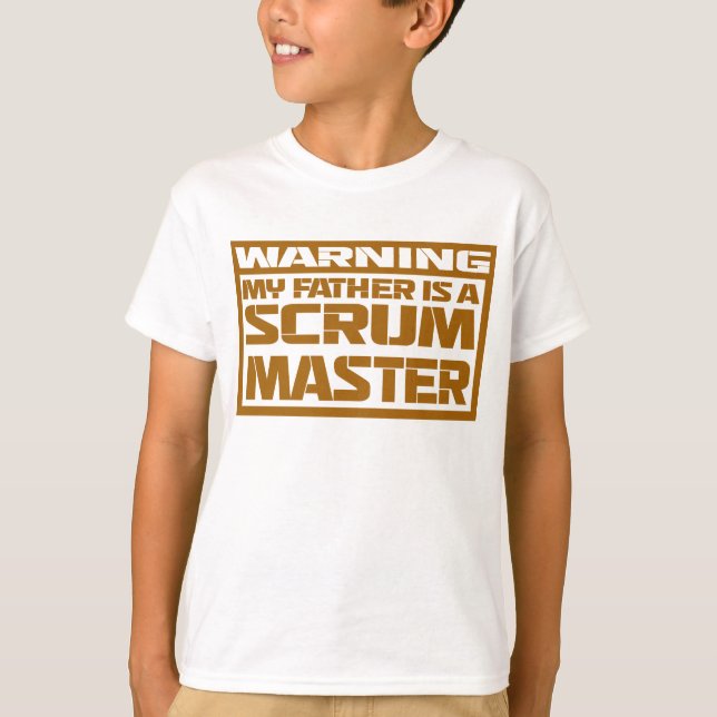 T-shirt mon père est maître de scrum (Devant)