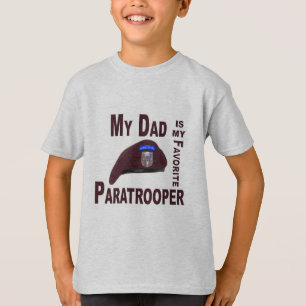 T-shirt Mon père est mon parachutiste favori