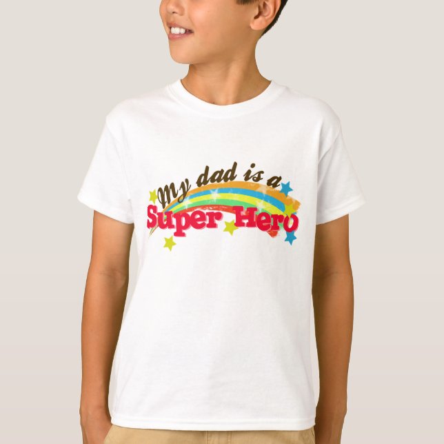 T-shirt Mon père est un super héros (Devant)