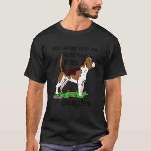 T-shirt Mon Père Et Moi Chasse Au Lapin Avec Vêtements Bea