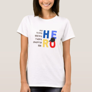 T-shirt Mon père le père instituteur chauffeur de héros